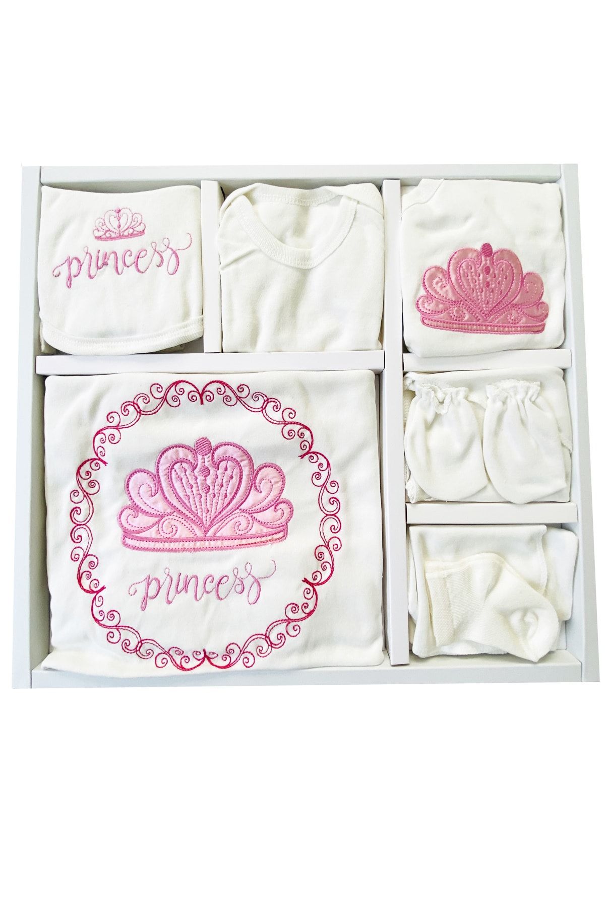 1_org_zoom-43.jpg PRENSES TAÇLI PEMBE 10 PARÇA BEBEK HASTANE ÇIKIŞI YENİ DOĞAN - Görsel 1