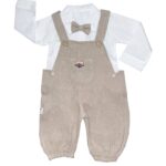 KREM KETEN GÖMLEK'LİSALOPET ERKEK BEBEK ÇOCUK 2'Lİ TAKIM