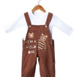 BEBEK KADİFE KAHVERENGİ SALOPET