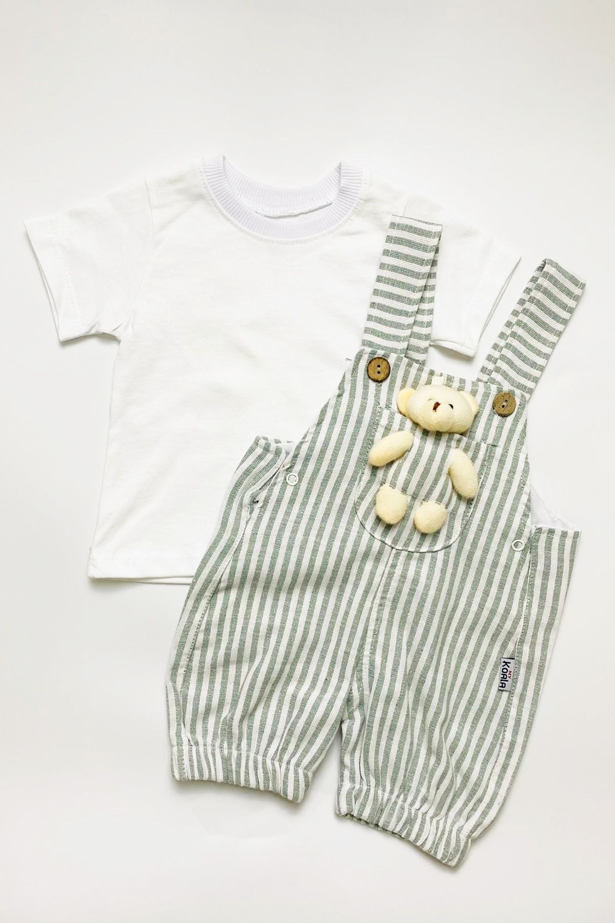 1_org_zoom-12.jpg ÇİZGİLİ BEBEK UNİSEX YEŞİL CİZGİLİ SALOPET - Görsel 1