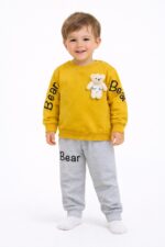 Unisex Bebek   Pamuk 2'li Takım-HARDAL SARISI