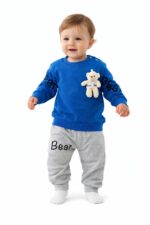 Unisex Bebek   Pamuk 2'li Takım-MAVİ