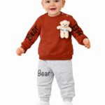 Unisex Bebek Pamuk 2'li Takım-KİREMİT