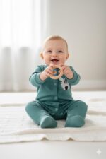 %100 Pamuk Renkli Zebra Hayvan Desenli 3'lü Patikli Tulum (KIZ - ERKEK - YENİDOĞAN)